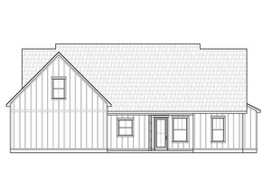 Exterior - Rear Elevation for Farmhouse House Plan #1074-73 - 4 bed, 2.5 bath