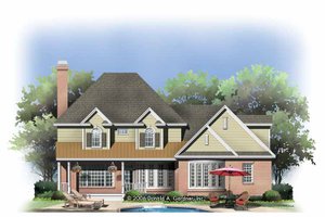 Exterior - Rear Elevation for Traditional House Plan #929-801 - 6 bed, 5 bath