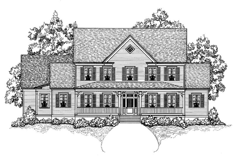Architectural House Design - Victorian Exterior - Front Elevation Plan #1047-15