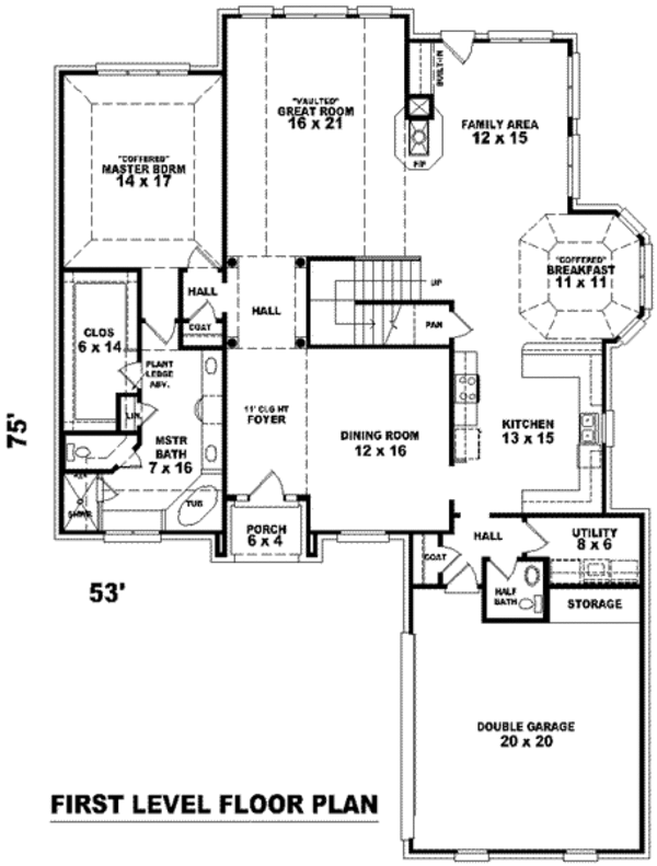 European Floor Plan - Main Floor Plan #81-1158