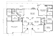 Adobe / Southwestern Style House Plan - 4 Beds 3 Baths 3432 Sq/Ft Plan #1-827 