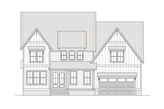 Exterior - Front Elevation 1 for Farmhouse House Plan #1080-6 - 5 bed, 4.5 bath