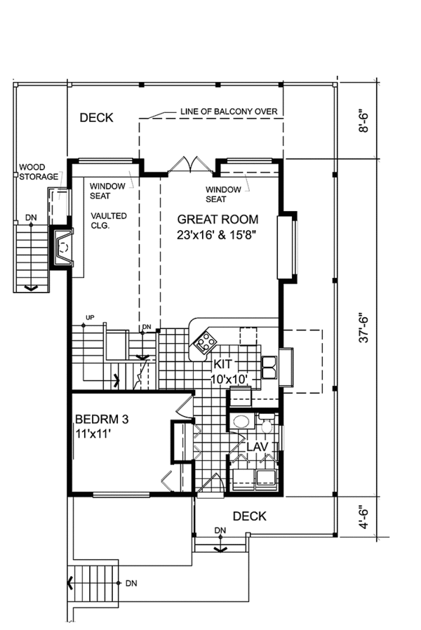 Home Plan - Traditional Floor Plan - Main Floor Plan #118-147