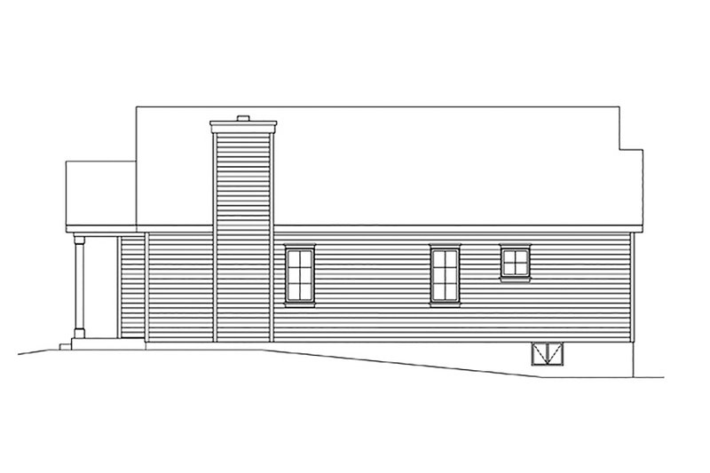 Dream House Plan - Exterior - Other Elevation for Ranch House Plan #22-614 - 3 bed, 2 bath