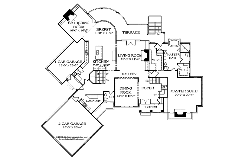 Home Plan - Floor Plan - Main Floor for Country House Plan #453-403 - 5 bed, 5 bath