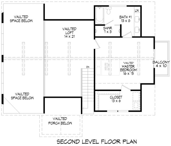 Country Floor Plan - Upper Floor Plan #932-995