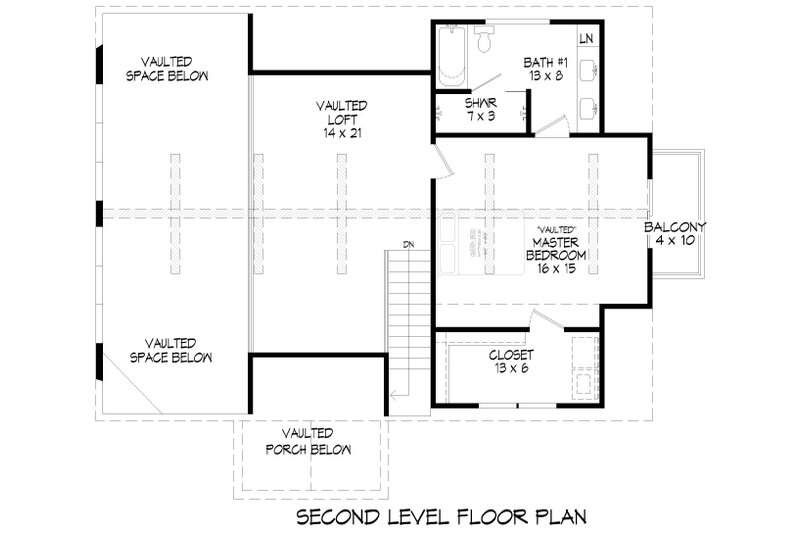 Architectural House Design - Floor Plan - Upper Floor for Country House Plan #932-995 - 3 bed, 2 bath