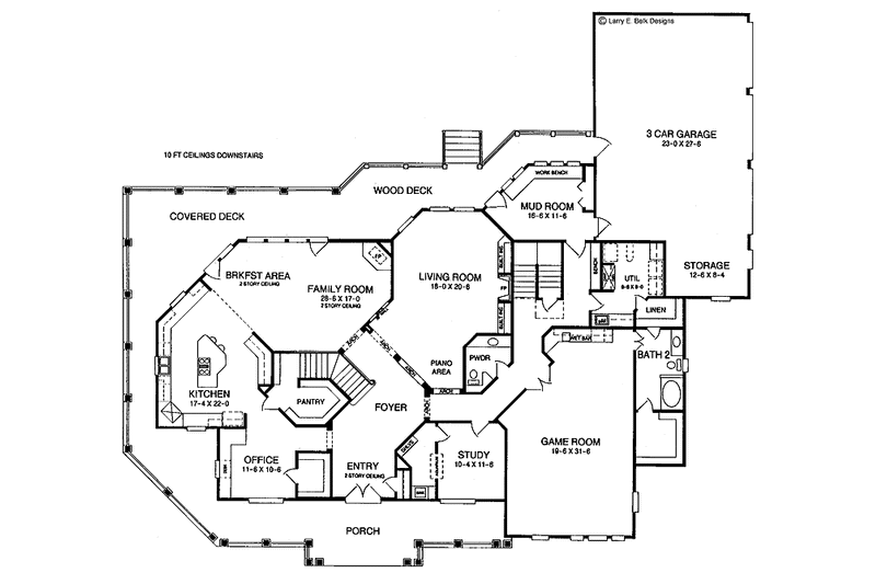 Home Plan - Floor Plan - Main Floor for Victorian House Plan #952-53 - 4 bed, 4.5 bath