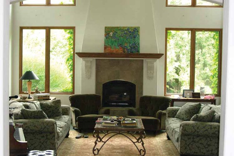 House Blueprint - Interior - Family Room for Mediterranean House Plan #937-16 - 5 bed, 4 bath
