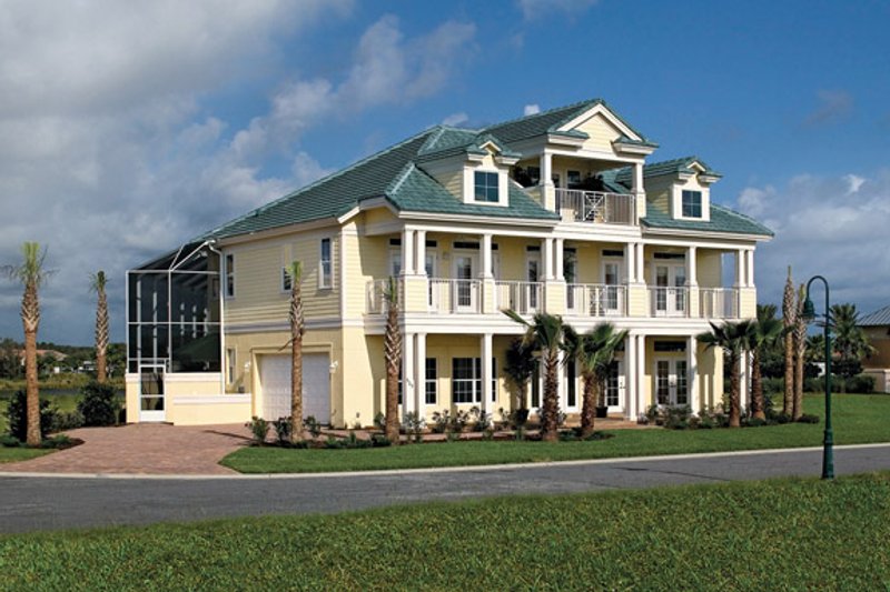House Design - Exterior - Front Elevation 3 for Country House Plan #929-897 - 4 bed, 5 bath