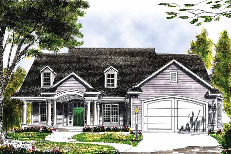 Dream House Plan - Country Exterior - Front Elevation Plan #70-1343