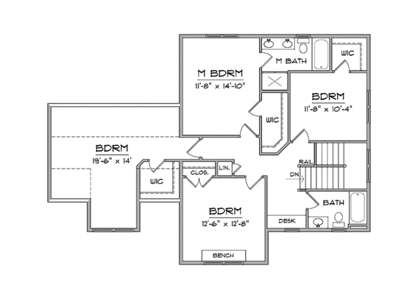 House Plan Design - Prairie Floor Plan - Upper Floor Plan #981-18