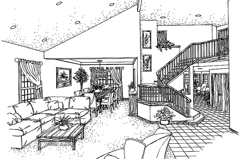Dream House Plan - Interior - Family Room for Traditional House Plan #314-191 - 4 bed, 2.5 bath