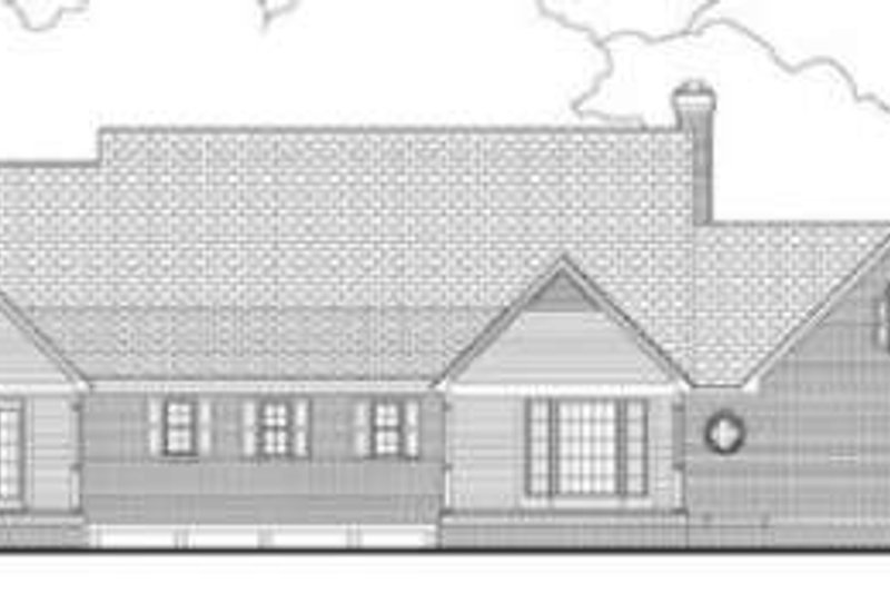 Dream House Plan - Exterior - Rear Elevation for Southern House Plan #406-171 - 3 bed, 2 bath