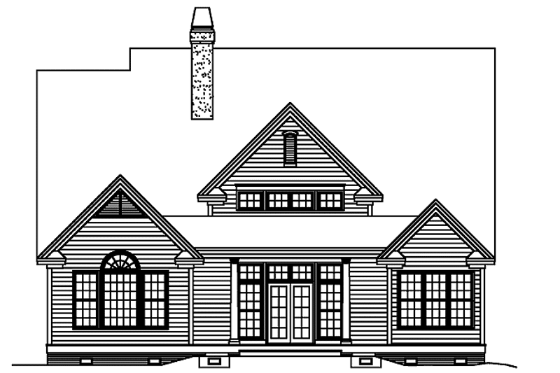 Home Plan - Exterior - Rear Elevation for Country House Plan #929-646 - 3 bed, 2.5 bath