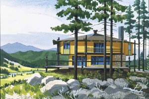 House Plan Design - Exterior - Front Elevation for Contemporary House Plan #320-1508 - 3 bed, 2.5 bath