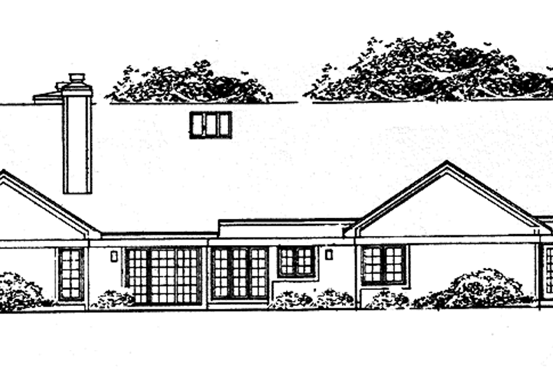 Home Plan - Exterior - Rear Elevation for Craftsman House Plan #320-704 - 4 bed, 3 bath