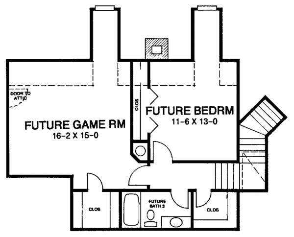 Home Plan - Colonial Floor Plan - Upper Floor Plan #952-13