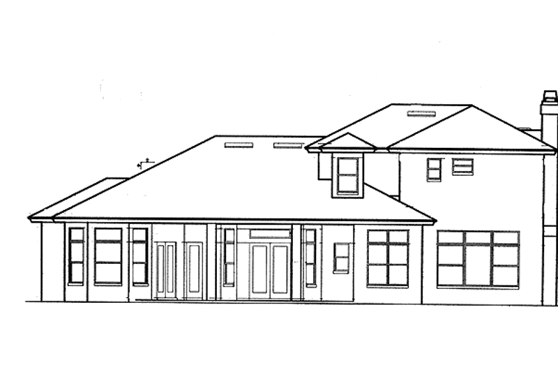 Home Plan - Exterior - Rear Elevation for Mediterranean House Plan #417-758 - 4 bed, 4.5 bath