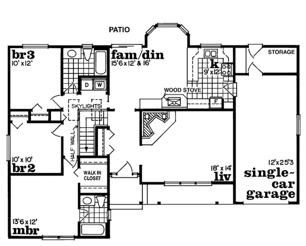 House Plan Design - Country Floor Plan - Main Floor Plan #47-698