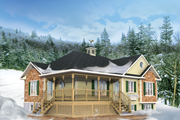 Country Style House Plan - 3 Beds 1 Baths 1196 Sq/Ft Plan #25-4457 