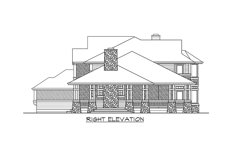 Dream House Plan - Exterior - Other Elevation 3 for Craftsman House Plan #132-121 - 4 bed, 2.5 bath
