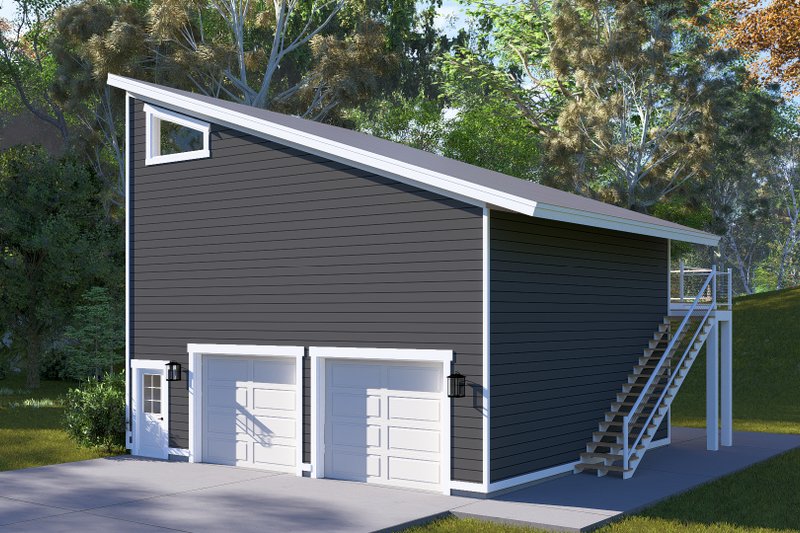 House Design - Exterior - Front Elevation 3 for Modern House Plan #1060-283, 1.5 bath