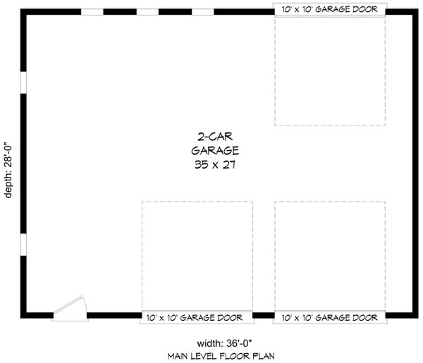 Adobe / Southwestern Floor Plan - Main Floor Plan #932-1221