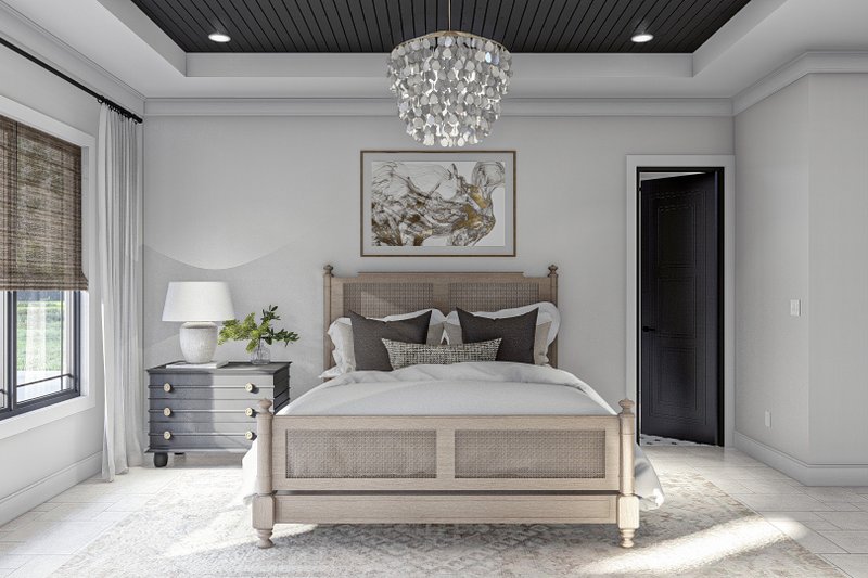 House Blueprint - Interior - Master Bedroom for Mediterranean House Plan #455-633 - 3 bed, 2.5 bath