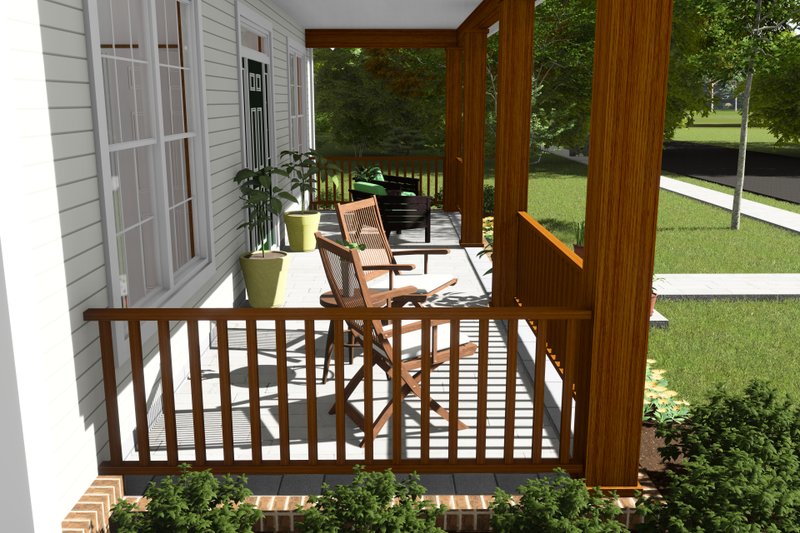 Home Plan - Exterior - Covered Porch for Cottage House Plan #513-6 - 3 bed, 2.5 bath