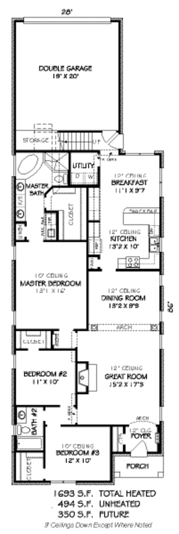 European Floor Plan - Main Floor Plan #424-123