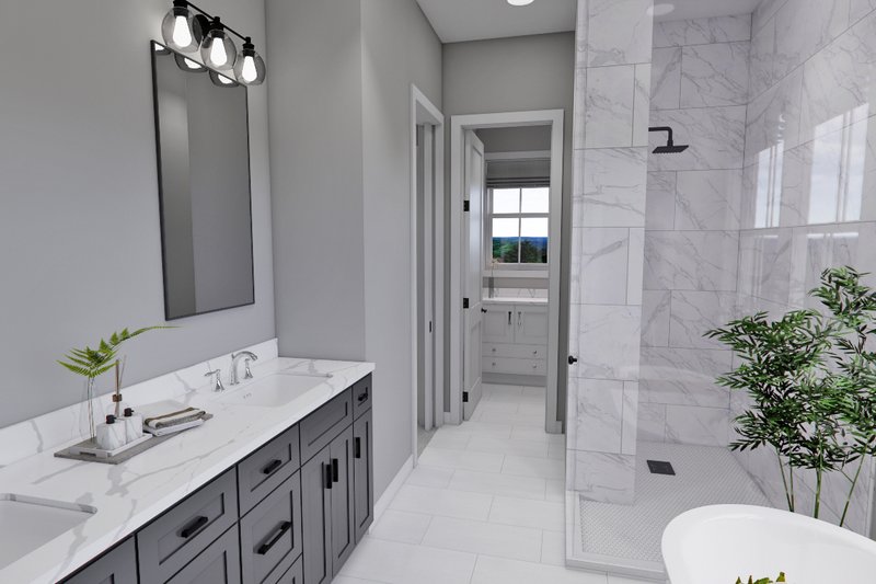 House Design - Interior - Master Bathroom for Farmhouse House Plan #51-1273 - 4 bed, 3.5 bath
