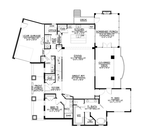 House Plan Design - Cottage Floor Plan - Main Floor Plan #1064-186