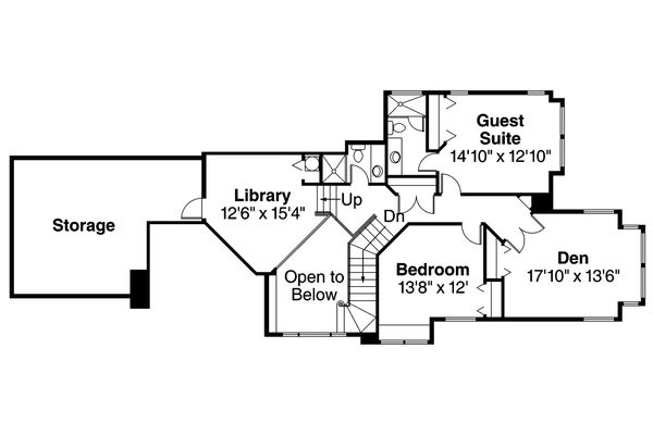 Home Plan - European Floor Plan - Upper Floor Plan #124-349