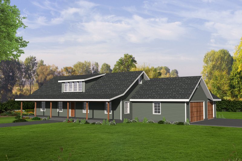 Home Plan - Cabin Exterior - Front Elevation Plan #117-789