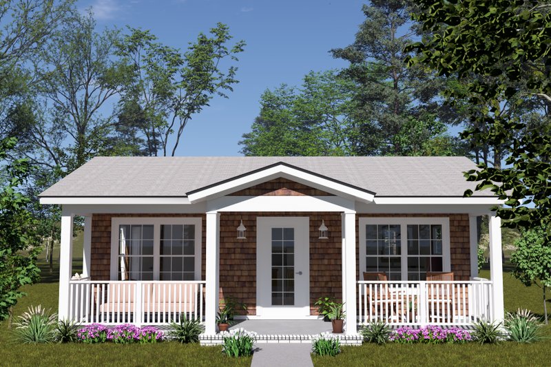 House Blueprint - Cottage Exterior - Front Elevation Plan #513-2360