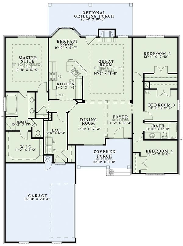 Home Plan - European Floor Plan - Main Floor Plan #17-1114