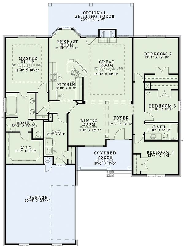 European Floor Plan - Main Floor Plan #17-1114