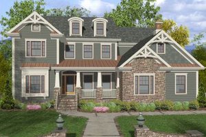 Craftsman Exterior - Front Elevation Plan #56-563