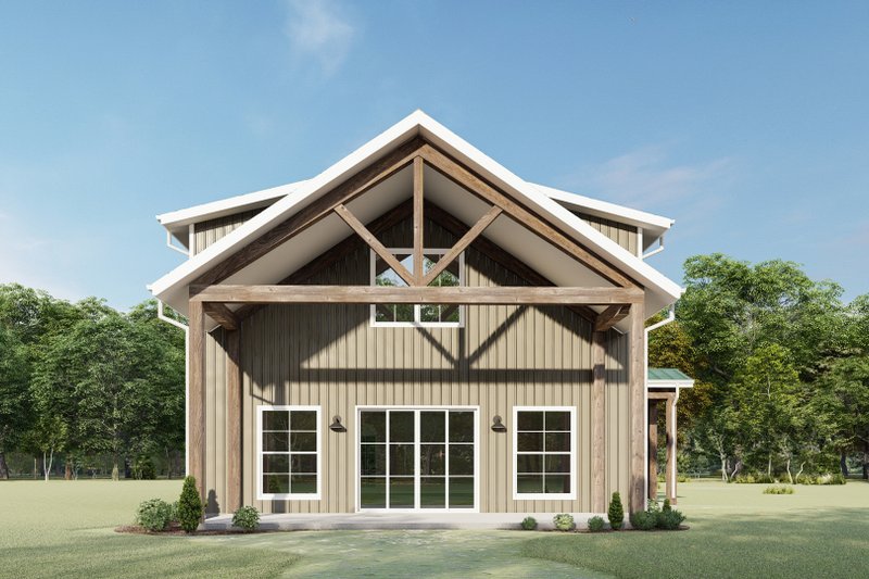 Dream House Plan - Exterior - Other Elevation 4 for Barndominium House Plan #1092-36 - 3 bed, 2.5 bath