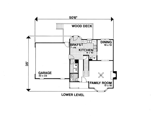 Dream House Plan - Floor Plan - Main Floor for Traditional House Plan #30-374 - 3 bed, 2.5 bath