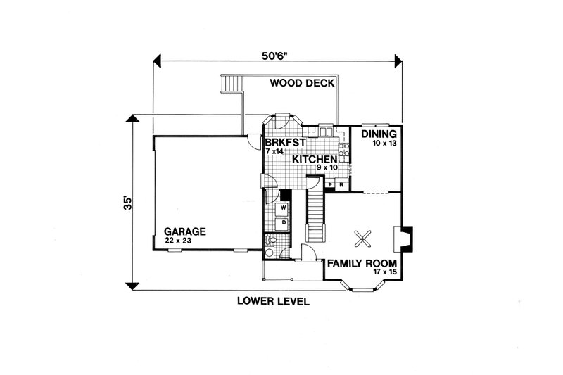 Dream House Plan - Floor Plan - Main Floor for Traditional House Plan #30-374 - 3 bed, 2.5 bath
