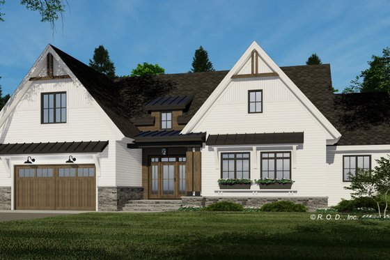 Exterior - Front Elevation 4 for Farmhouse House Plan #51-1217 - 3 bed, 2.5 bath