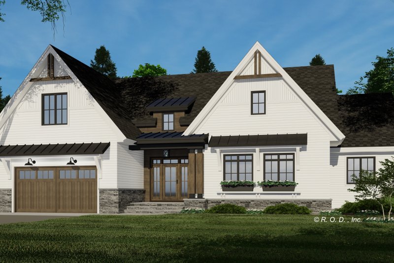 House Blueprint - Exterior - Front Elevation 4 for Farmhouse House Plan #51-1217 - 3 bed, 2.5 bath