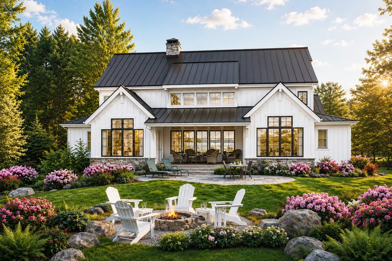Architectural House Design - Exterior - Rear Elevation for Farmhouse House Plan #928-14 - 3 bed, 3.5 bath