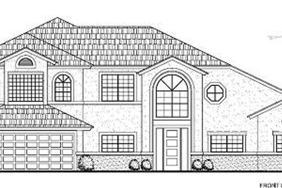 Exterior - Other Elevation for Mediterranean House Plan #420-137 - 4 bed, 2.5 bath