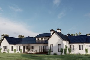 Exterior - Rear Elevation for Contemporary House Plan #1110-18 - 4 bed, 3.5 bath