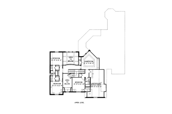 Floor Plan - Upper Floor for European House Plan #141-370 - 5 bed, 4.5 bath