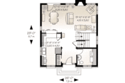 European Style House Plan - 3 Beds 1.5 Baths 1500 Sq/Ft Plan #23-548 