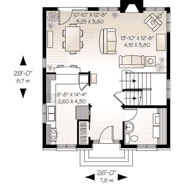 Home Plan - European Floor Plan - Main Floor Plan #23-548